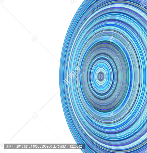 3D渲染同心管抽象藍色紫色背景