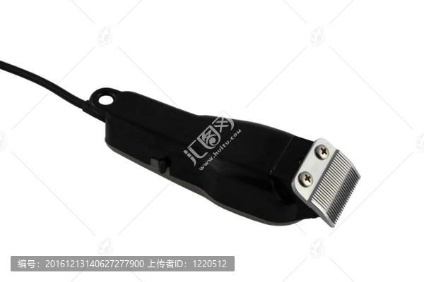 理發(fā)師的頭發(fā)剪在白色背景黑色。