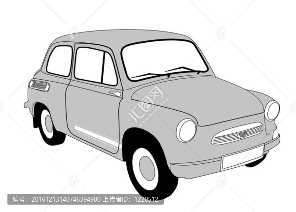 復(fù)古汽車白色背景；