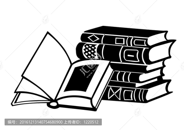 白色背景書籍；