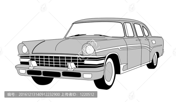 復古汽車白色背景；