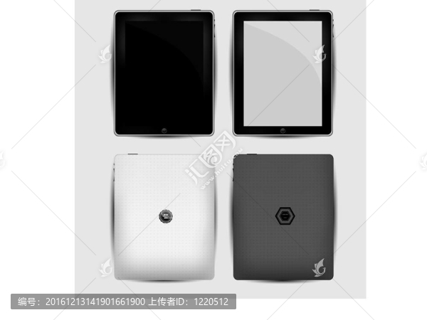 白色黑色平板電腦。