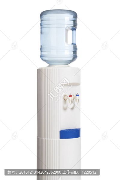白色背景水水瓶的白色冷卻器。