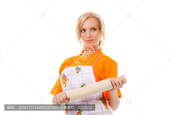 帶滾動針的家庭主婦