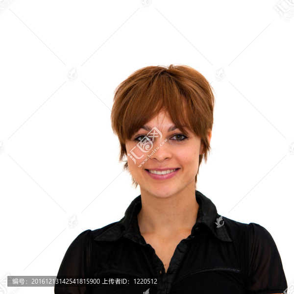 微笑的年輕迷人的女人
