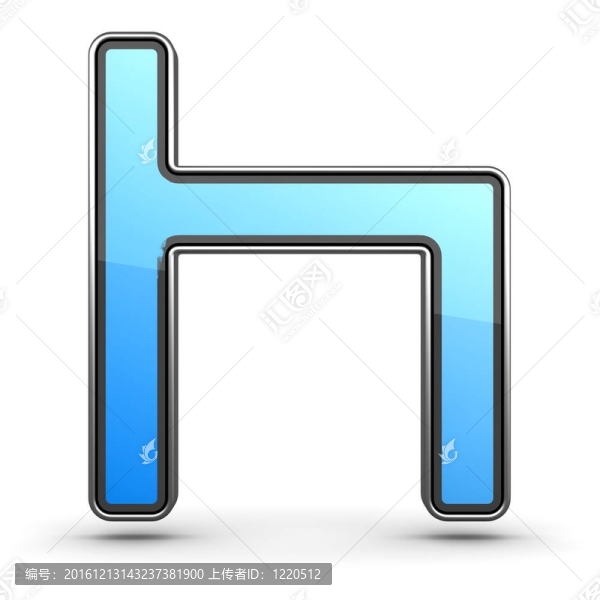 現(xiàn)代金屬邊框設(shè)計中的H,H藍(lán)色圖標(biāo)
