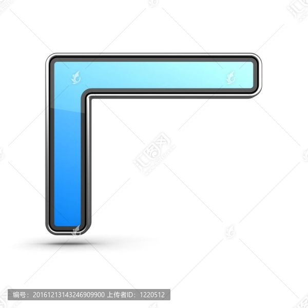 金屬邊框現(xiàn)代設(shè)計中字母R藍(lán)色圖標(biāo)