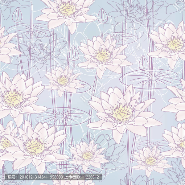 睡蓮花。無(wú)縫背景
