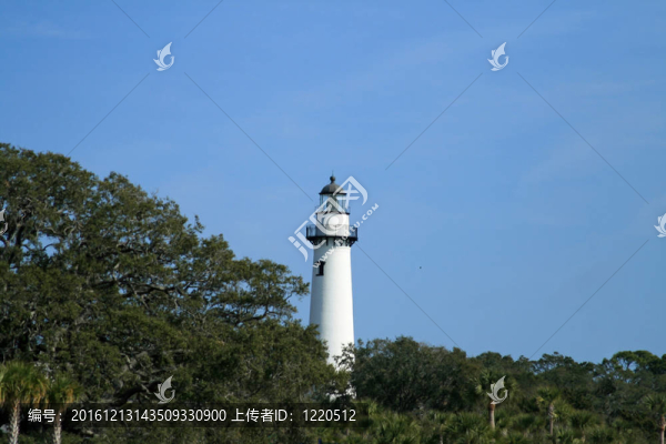 在圣西蒙斯島燈塔