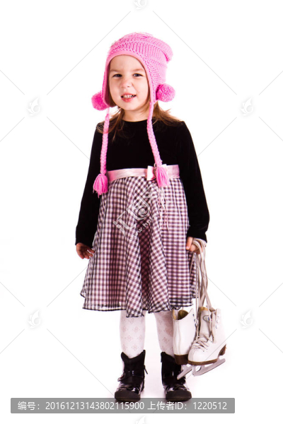 漂亮的花樣滑冰女孩