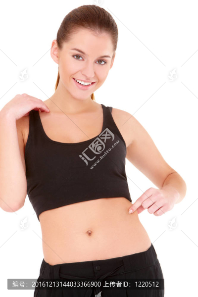 女人檢查白腰部肥胖