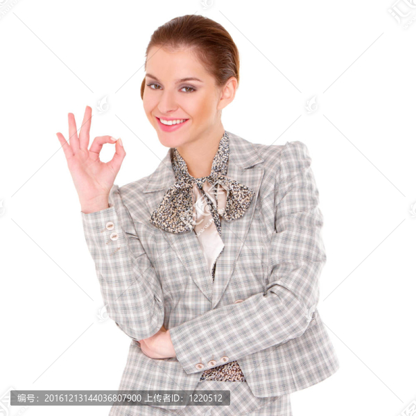 業(yè)務(wù)婦女表現(xiàn)出良好的姿態(tài)