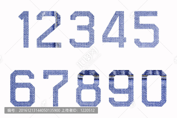 數(shù)字（0-9）牛仔褲
