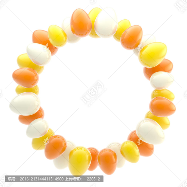 圓形復(fù)活節(jié)彩蛋光亮飾品