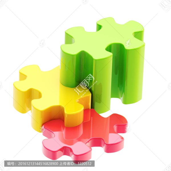 彩色拼圖作為成功的階梯