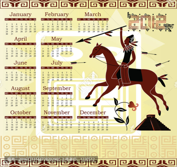 瑪雅風(fēng)格日歷2012