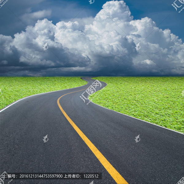 曲線路和黃線