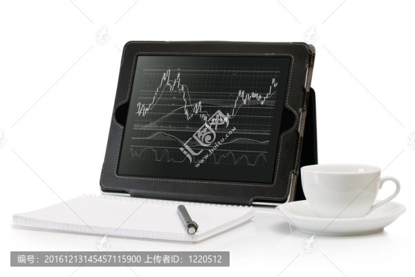 具有數(shù)字圖表的數(shù)字平板