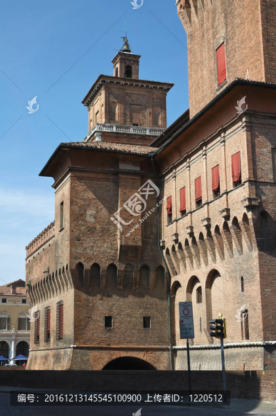 埃斯騰斯城堡。Ferrara。Emilia,Romagna。意大利.