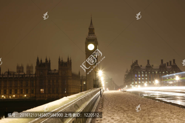 白雪覆蓋的威斯敏斯特