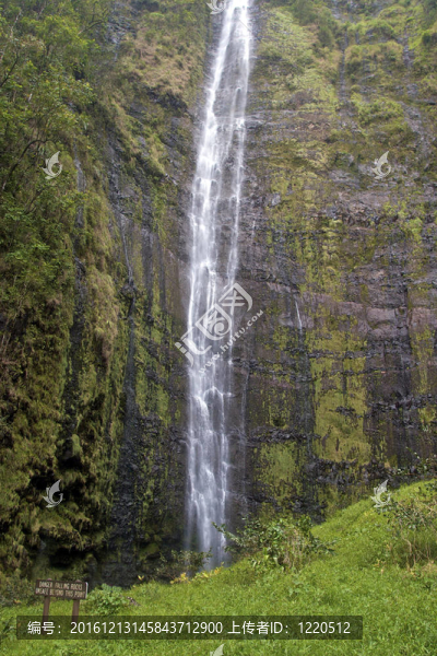 毛伊島的Waimoku瀑布