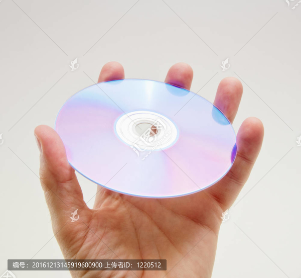 手與DVD光盤