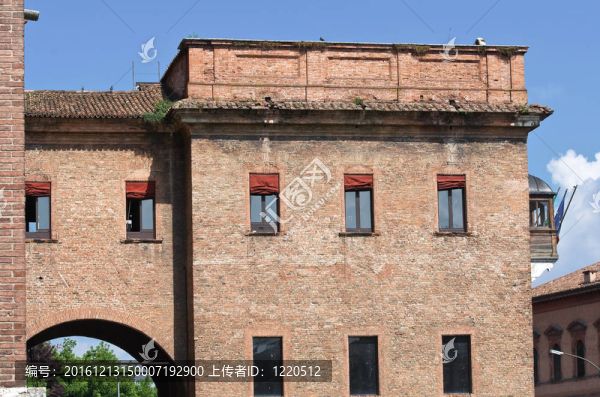 埃斯騰斯城堡。Ferrara。Emilia,Romagna。意大利.