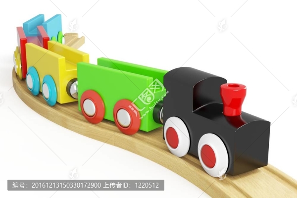 三維木制玩具火車