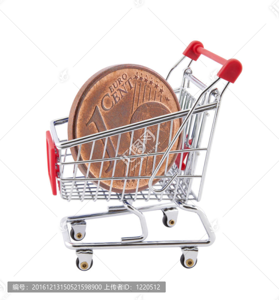 帶硬幣硬幣的購(gòu)物車(chē)