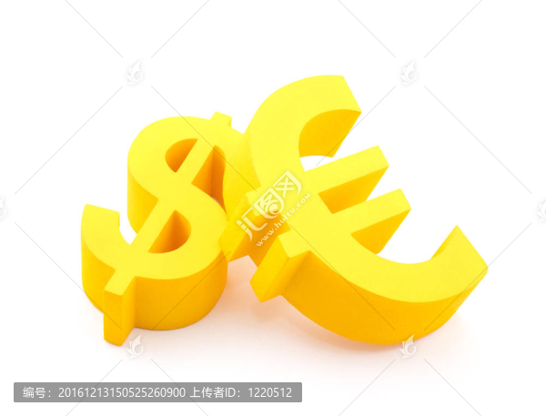 歐元與美元貨幣符號