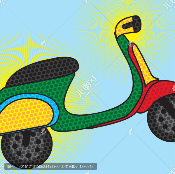 波普藝術(shù)的摩托車(chē)
