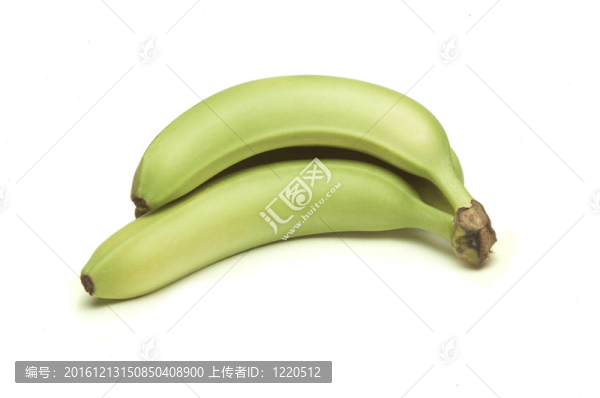 兩個綠色的香蕉