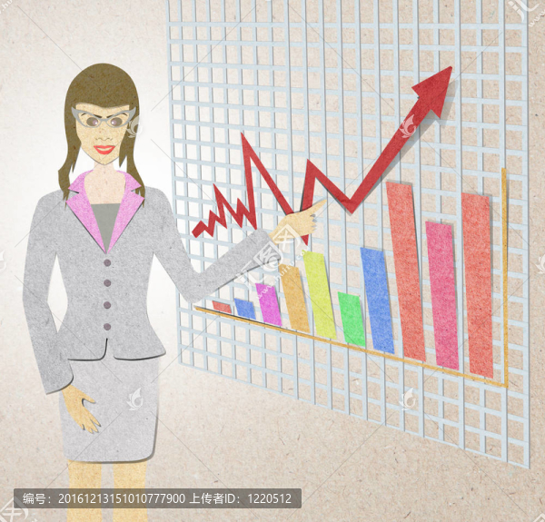 商業(yè)婦女與再生紙工藝棒。