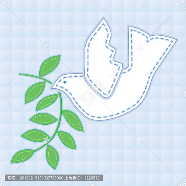 和平鴿刺繡