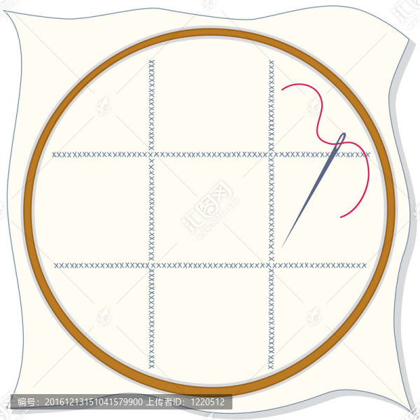 繡花Hoop；針；線