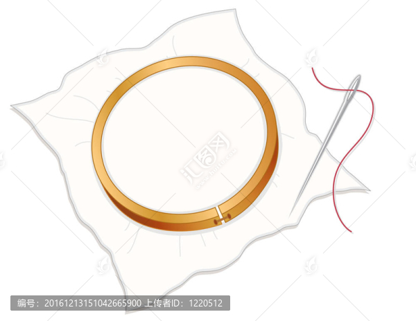 繡花Hoop；針；線
