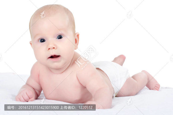床上孩子的畫像