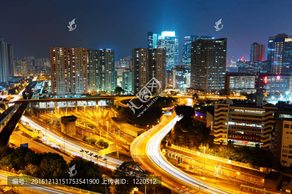 香港市中心的夜晚