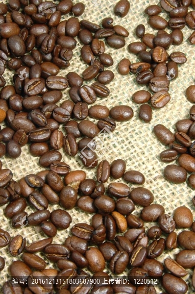 咖啡豆的粗麻布
