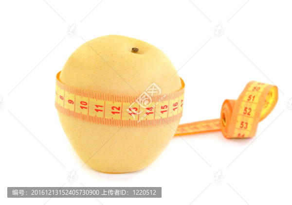 帶卷尺的梨