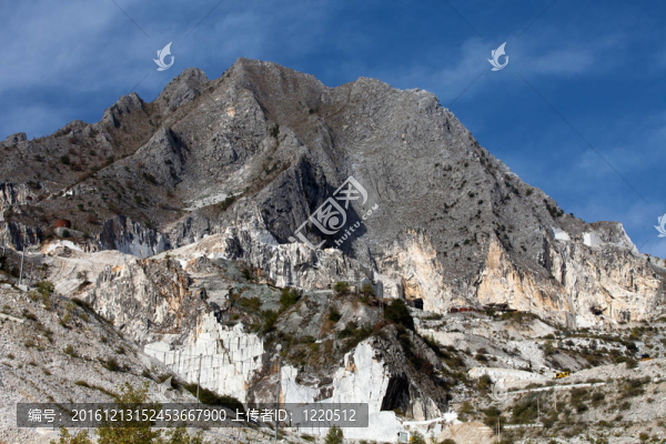 大理石采石場——濱海阿爾卑斯山脈；Carrara；托斯卡納；意大利