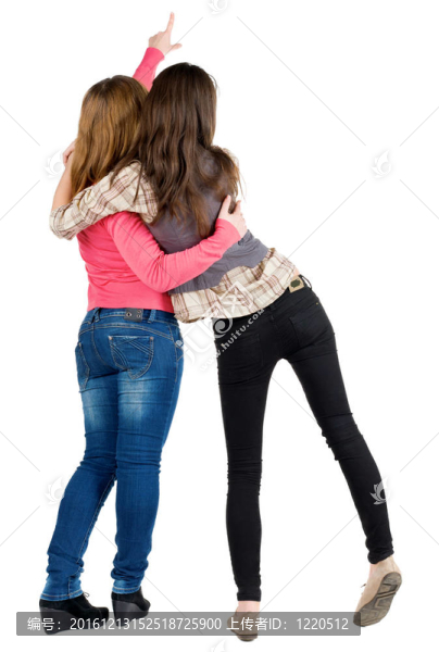 兩個(gè)年輕女人的背影