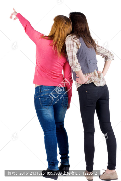 兩個(gè)年輕女人的背影
