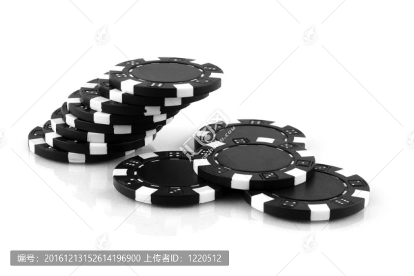 黑色的撲克籌碼