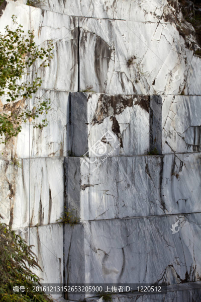 大理石采石場——濱海阿爾卑斯山脈；Carrara；托斯卡納；意大利