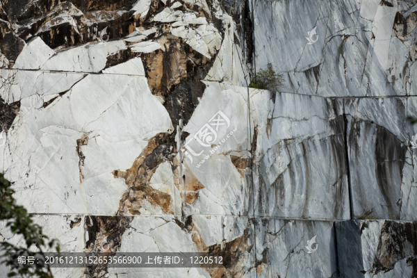 大理石采石場——濱海阿爾卑斯山脈；Carrara；托斯卡納；意大利