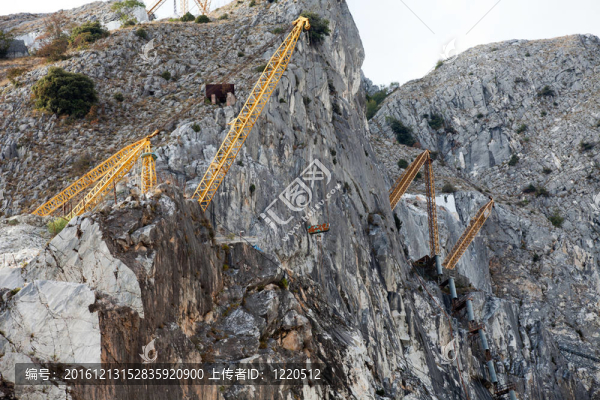 大理石采石場——濱海阿爾卑斯山脈；Carrara；托斯卡納；意大利