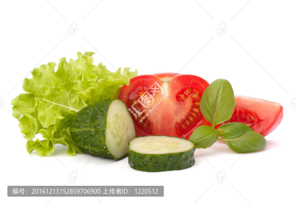 番茄黃瓜蔬菜生菜沙拉