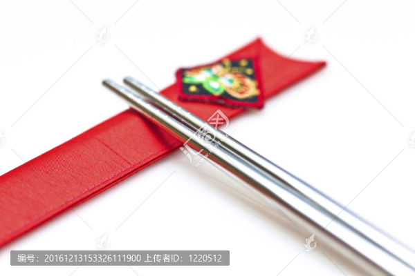 白色背景韓國筷子