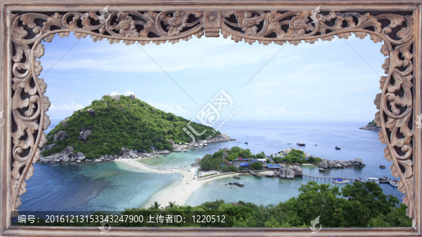 Nangyuan島的彩虹和云；泰國